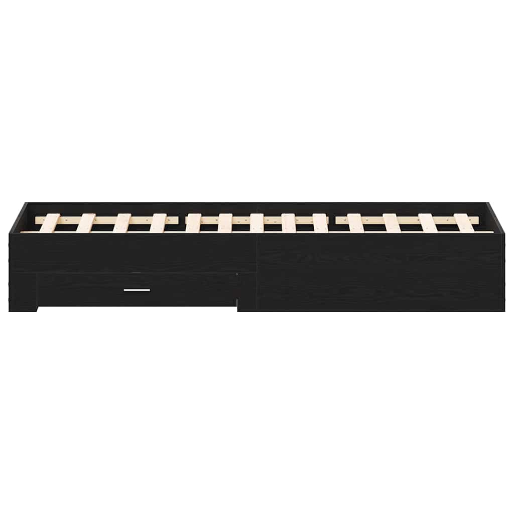 Cadre de lit Chêne noir 140 x 200 cm Bois d'ingénierie - XIOS