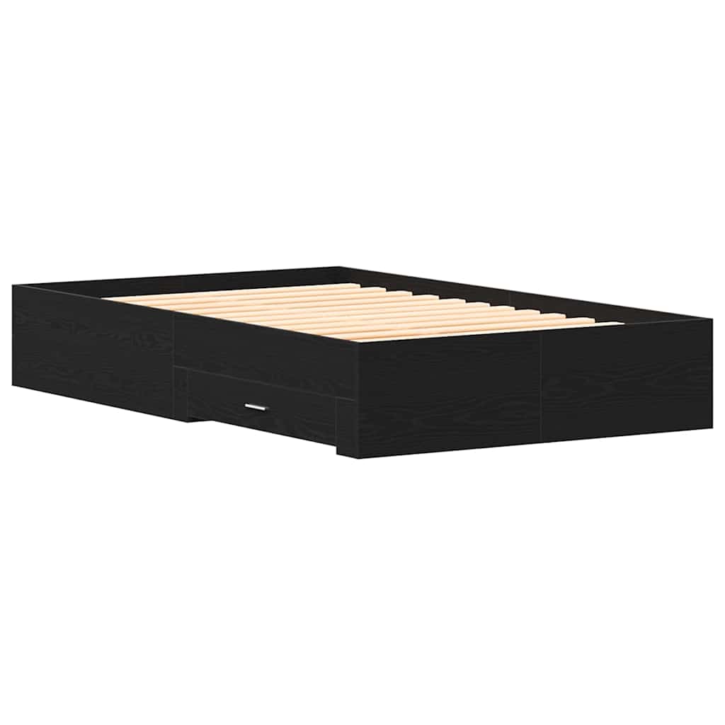 Cadre de lit Chêne noir 120 x 200 cm Bois d'ingénierie - XIOS