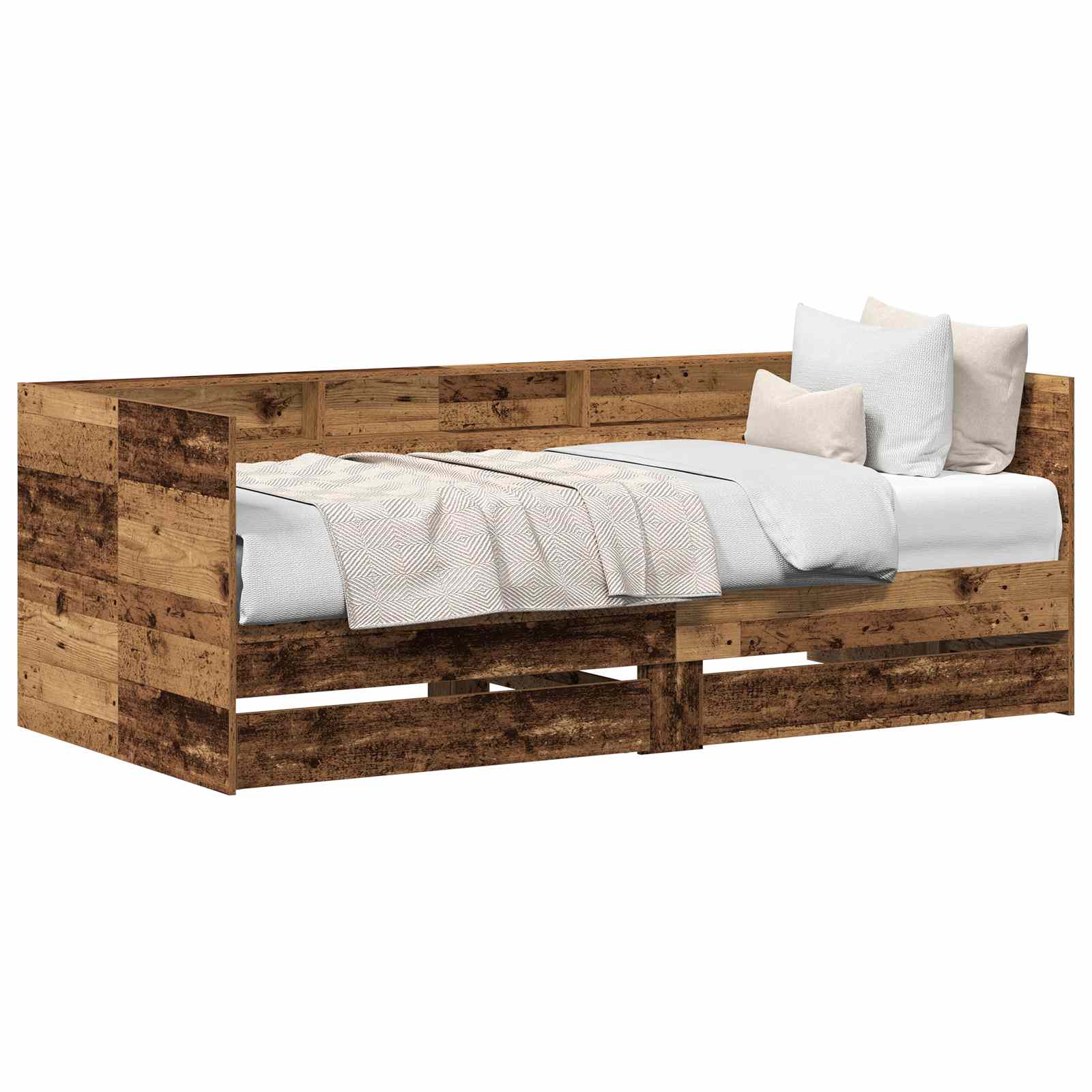 Lit d'appoint Bois Ancien 100 x 200 cm Bois d'ingénierie
