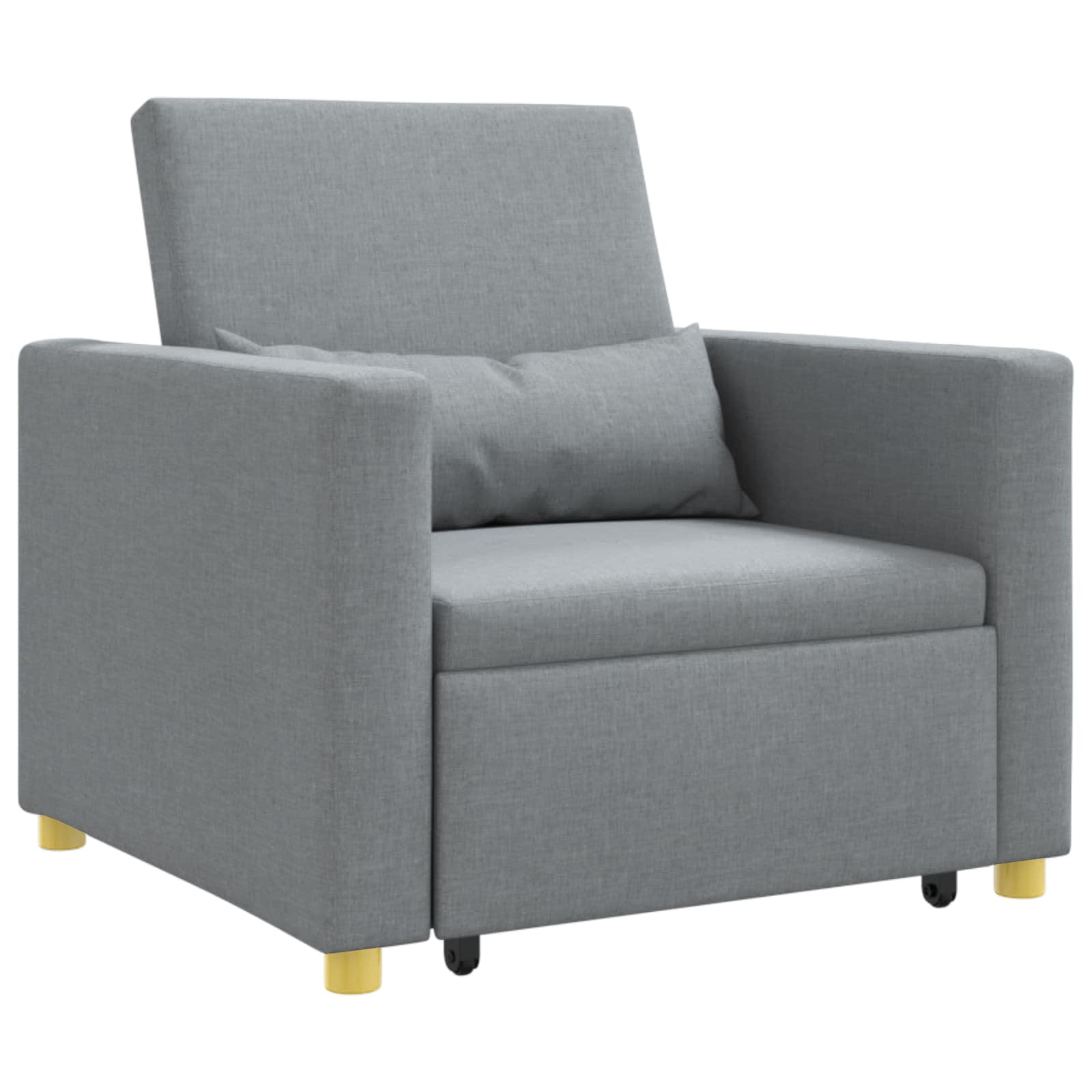 Canapé-lit escamotable simple Gris clair 90 x 165 x 87 cm tissu