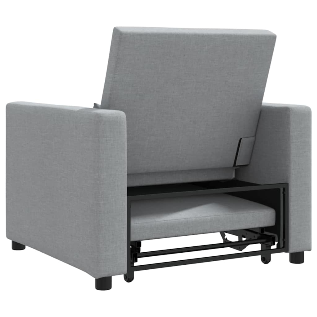 Canapé Lit Simple Gris clair 90 x 165 x 87 cm tissu - XIOS