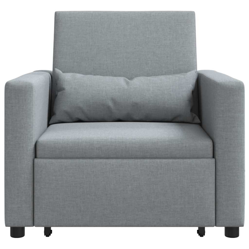 Canapé Lit Simple Gris clair 90 x 165 x 87 cm tissu - XIOS