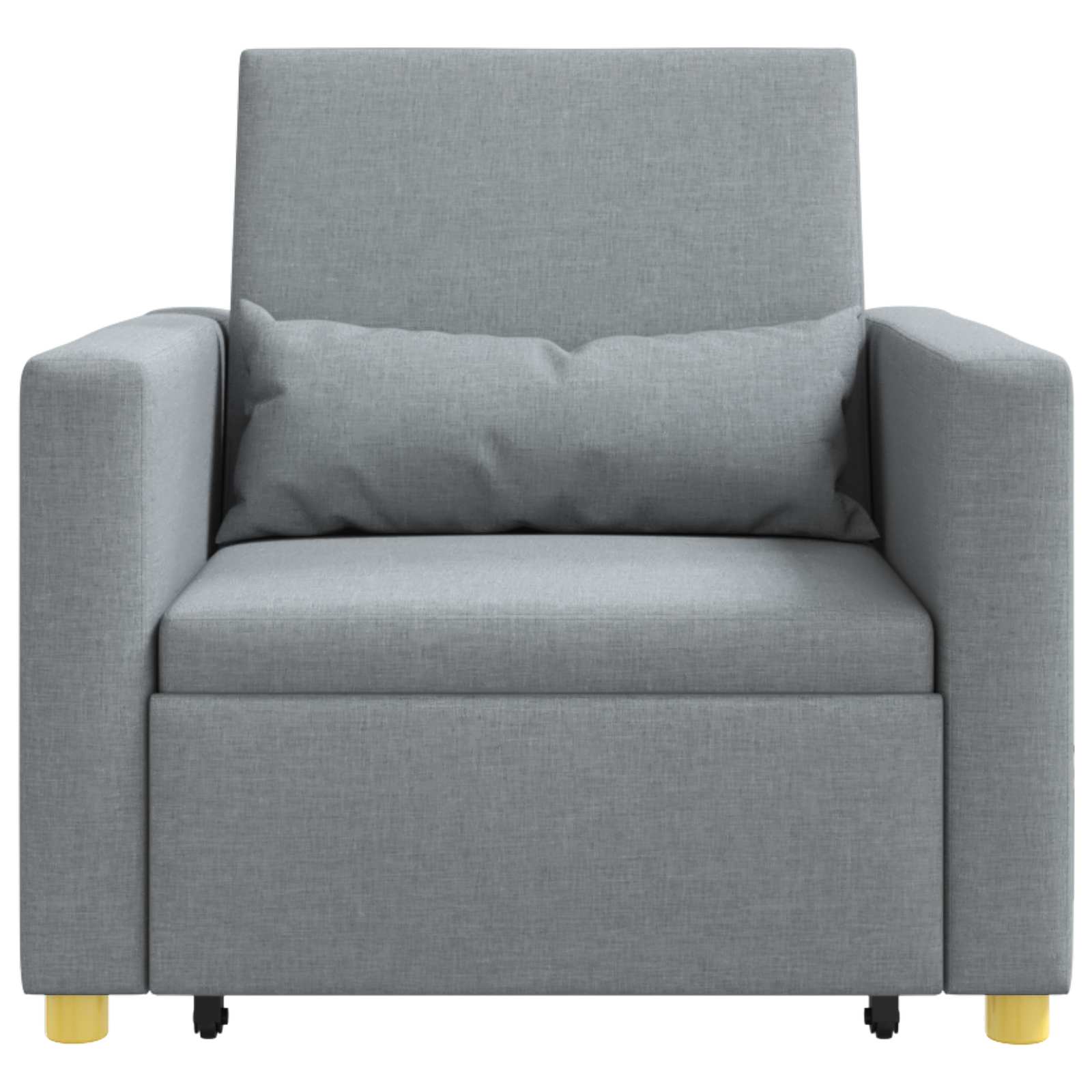 Canapé-lit escamotable simple Gris clair 90 x 165 x 87 cm tissu