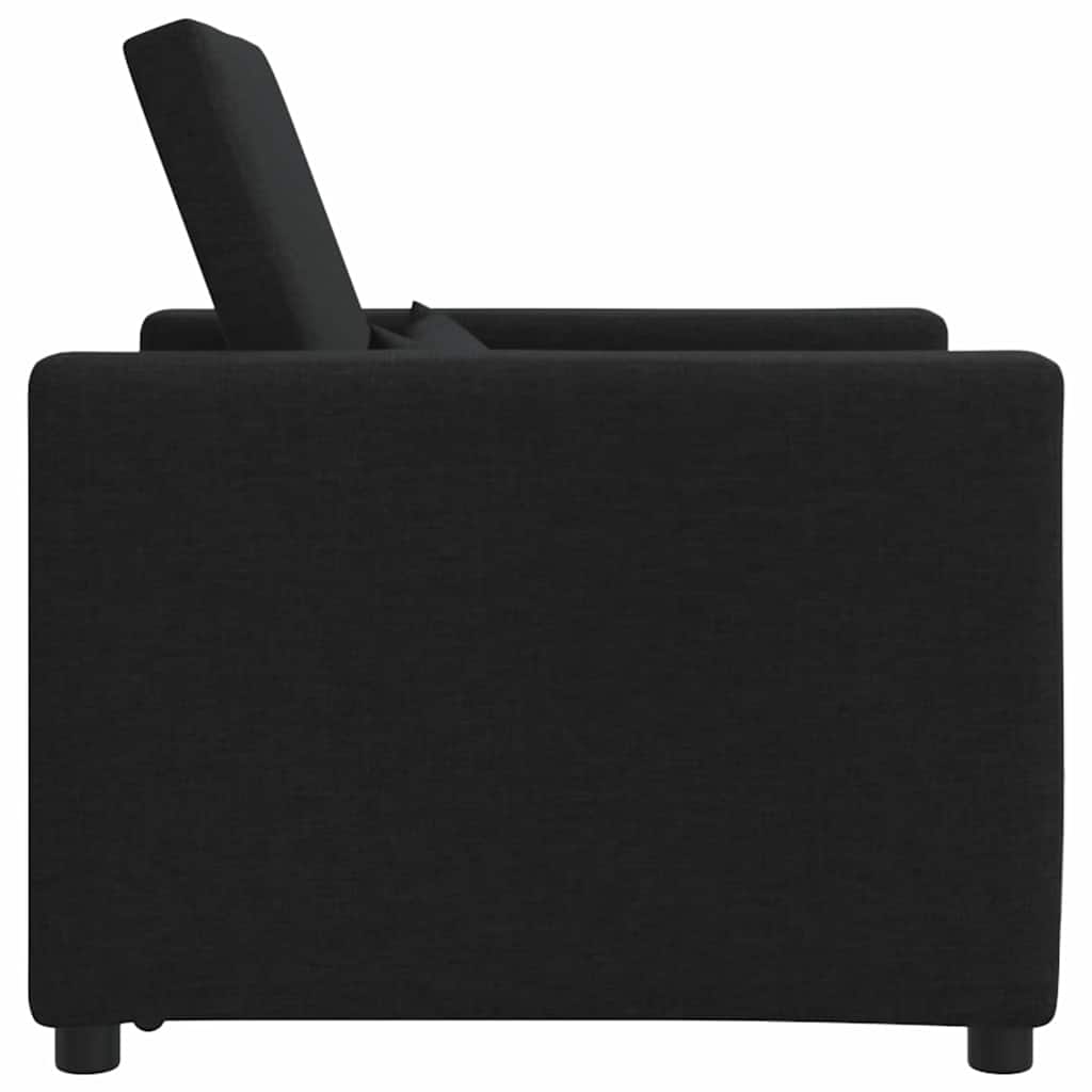 Canapé Lit Simple avec des roues Noir 90 x 165 x 87 cm tissu - XIOS