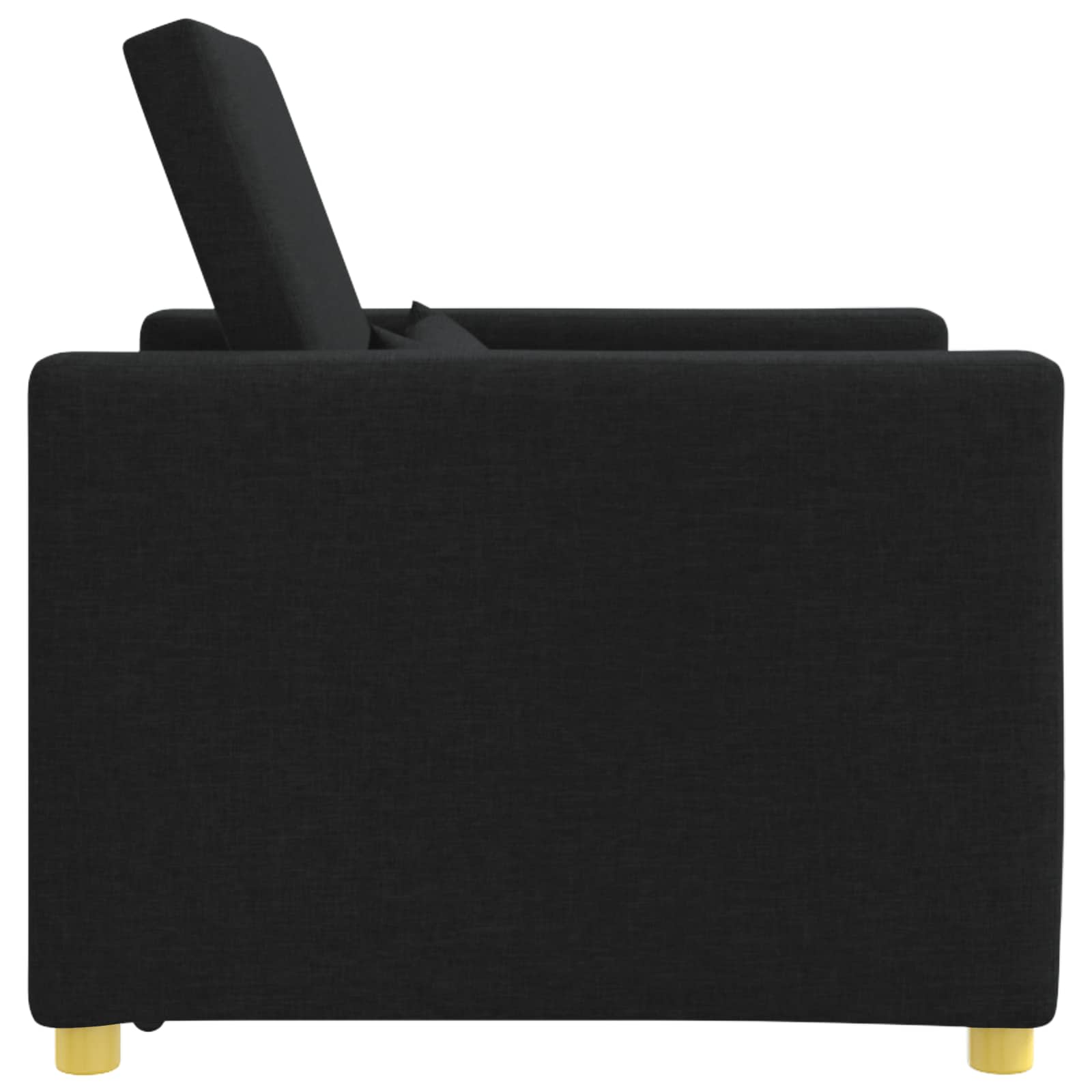 Canapé-lit escamotable simple Noir 90 x 165 x 87 cm tissu