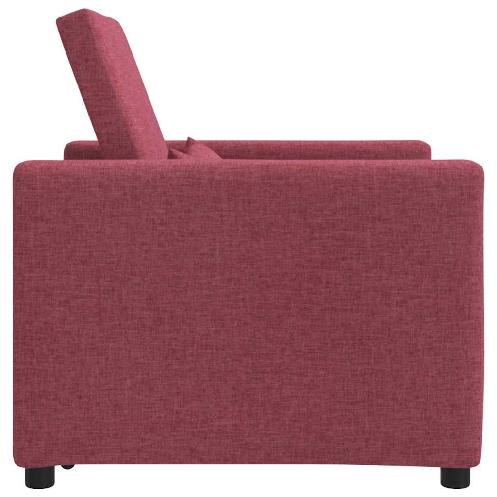 Canapé Lit Simple Rouge bordeaux 90 x 165 x 87 cm tissu - XIOS