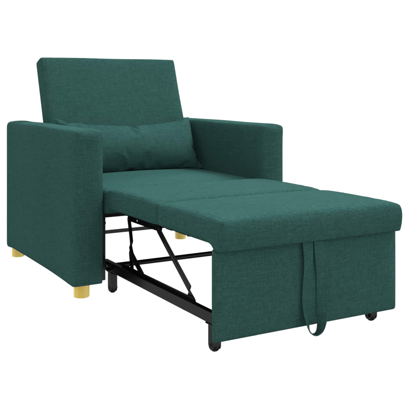 Canapé-lit escamotable simple Vert foncé 90 x 165 x 87 cm tissu - XIOS