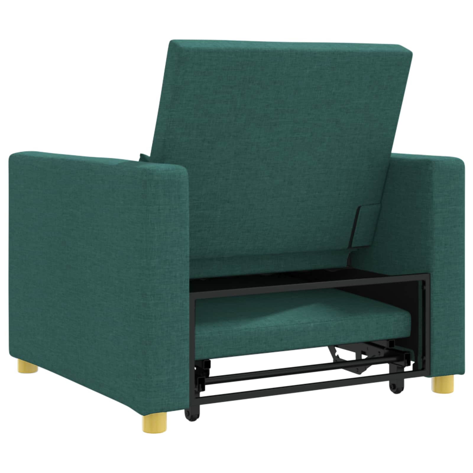 Canapé-lit escamotable simple Vert foncé 90 x 165 x 87 cm tissu - XIOS