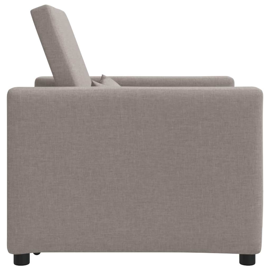 Canapé Lit Simple avec des roues Taupe 90 x 165 x 87 cm tissu - XIOS