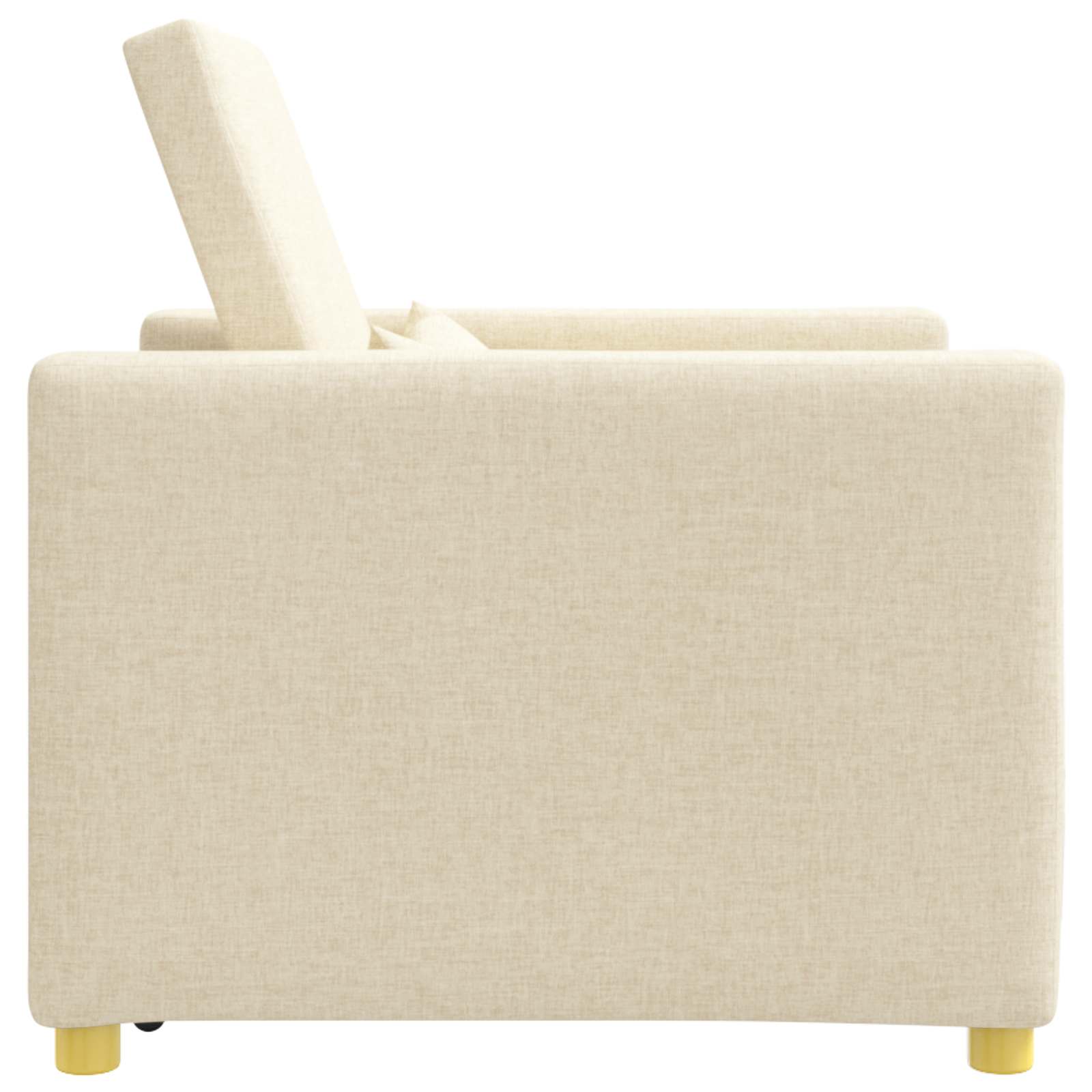 Canapé-lit escamotable simple Crème 90 x 165 x 87 cm tissu