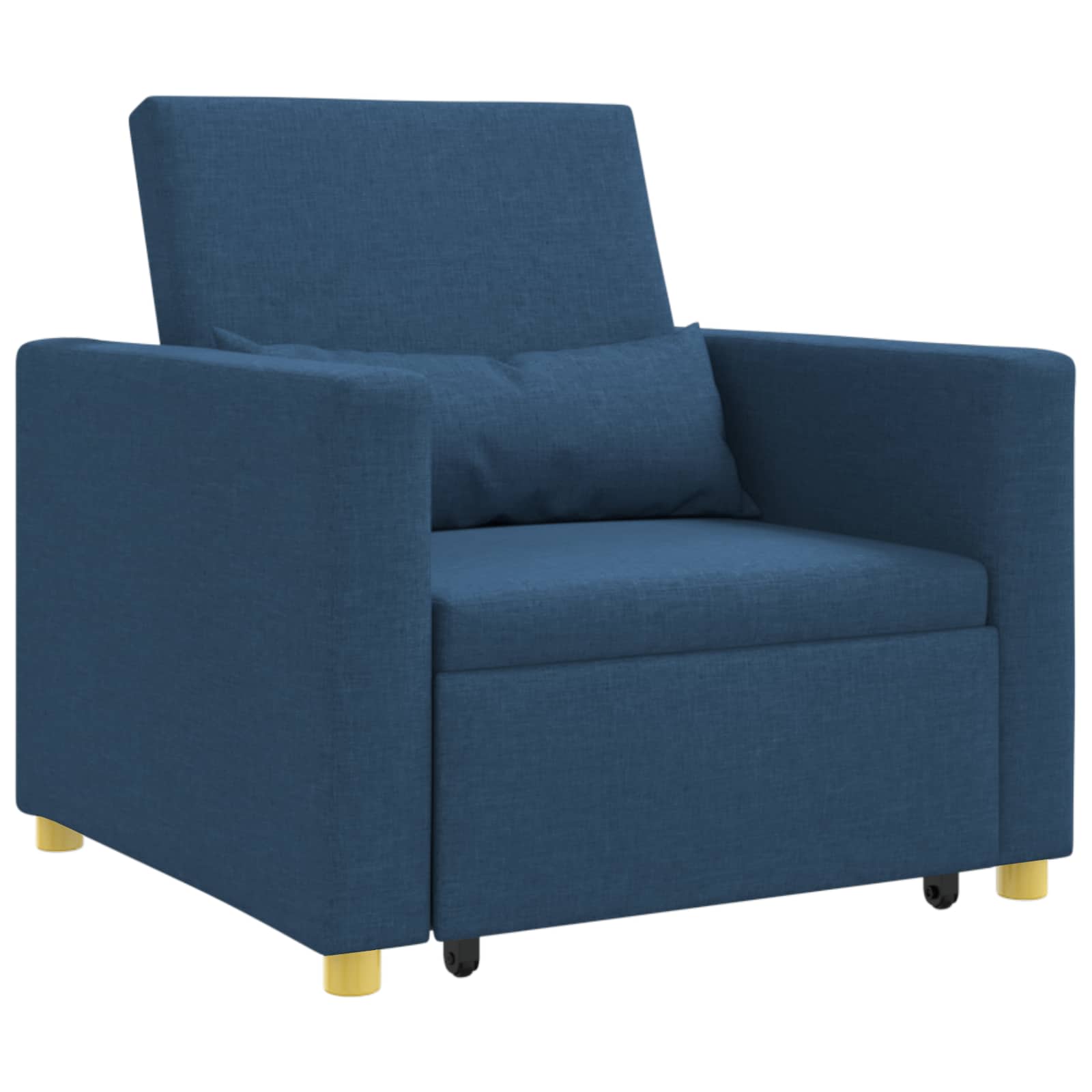 Canapé-lit escamotable simple Bleu 90 x 165 x 87 cm tissu - XIOS