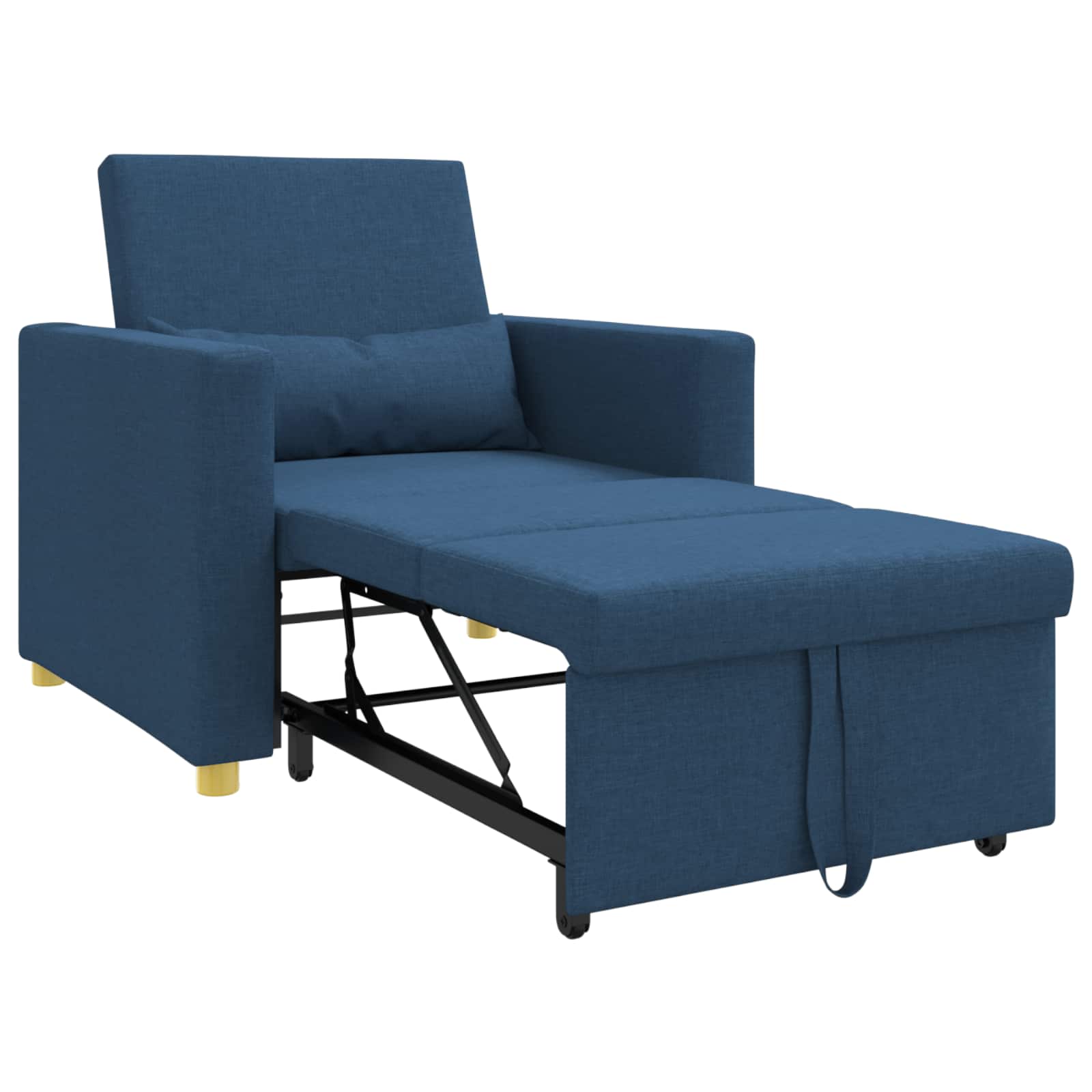 Canapé-lit escamotable simple Bleu 90 x 165 x 87 cm tissu - XIOS