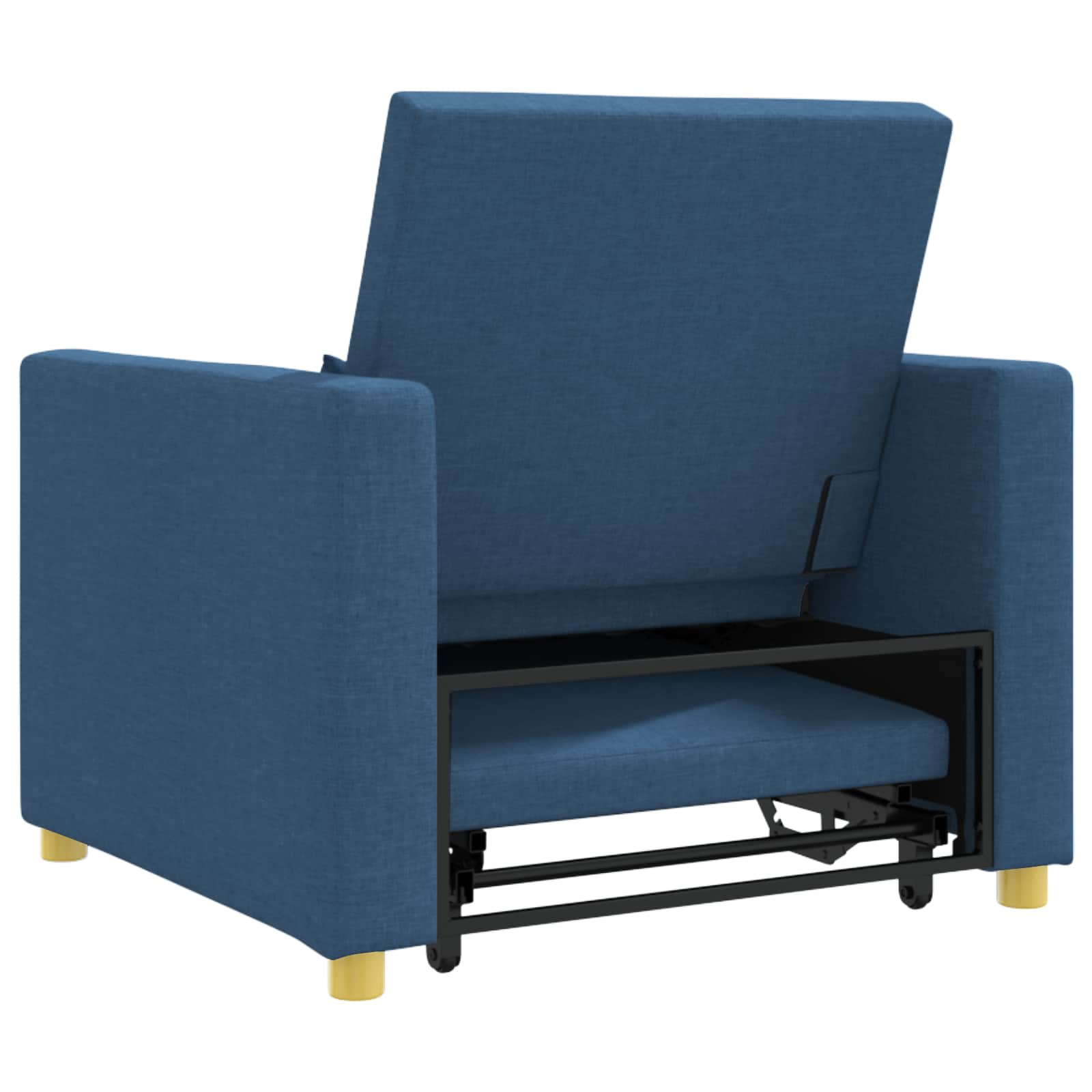 Canapé-lit escamotable simple Bleu 90 x 165 x 87 cm tissu - XIOS
