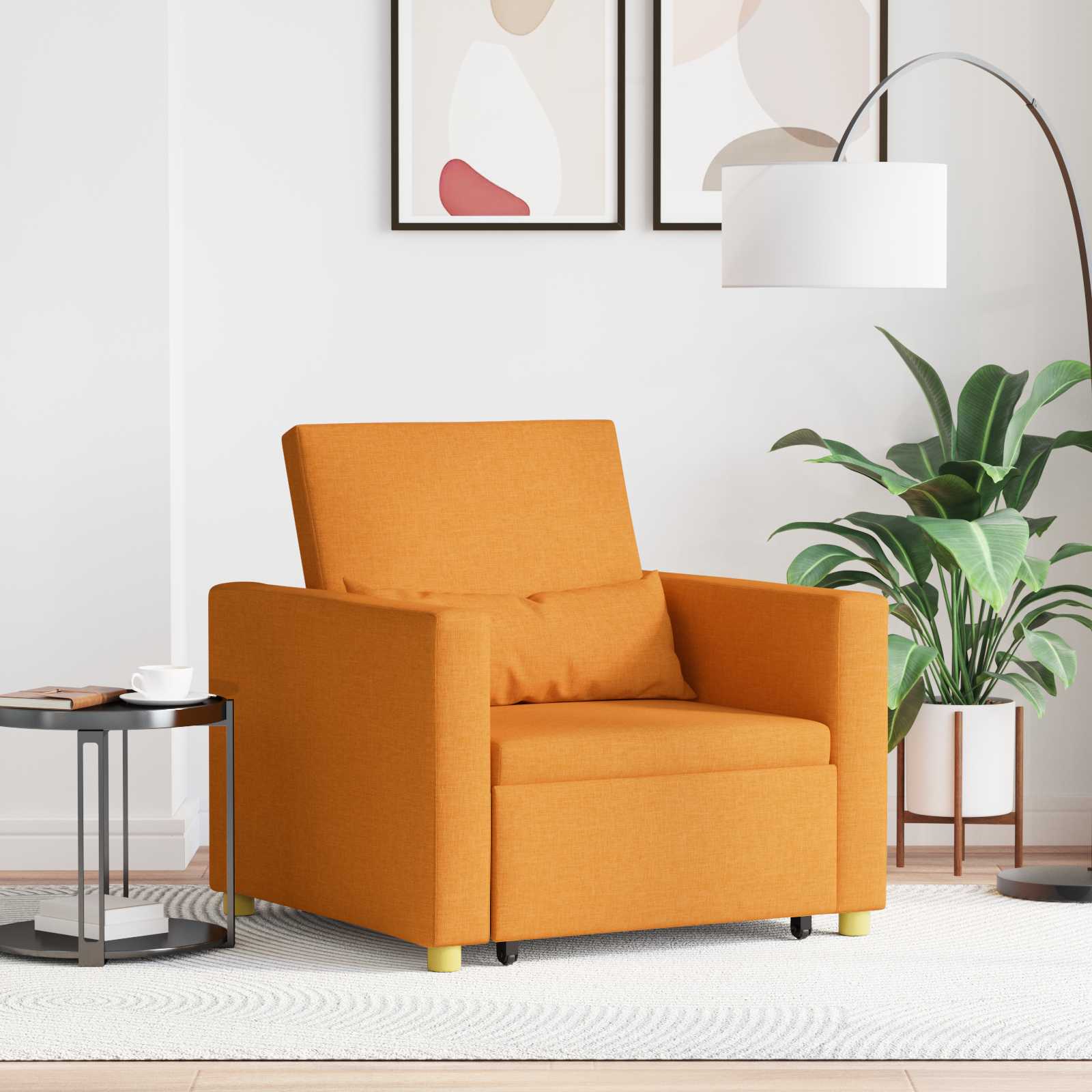 Canapé-lit escamotable simple Jaune foncé 90 x 165 x 87 cm - XIOS