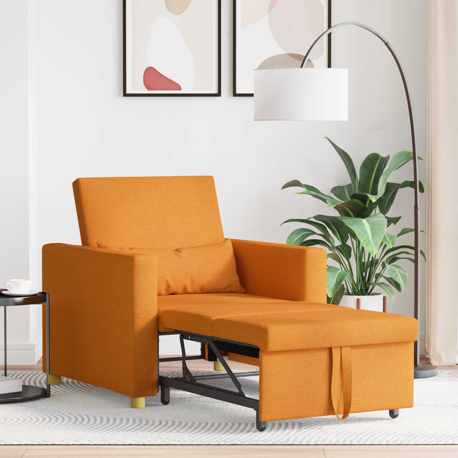 Canapé-lit escamotable simple Jaune foncé 90 x 165 x 87 cm - XIOS