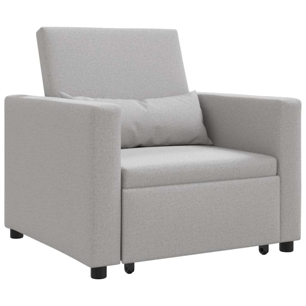 Canapé Lit Simple Gris nuage 90 x 165 x 87 cm tissu - XIOS