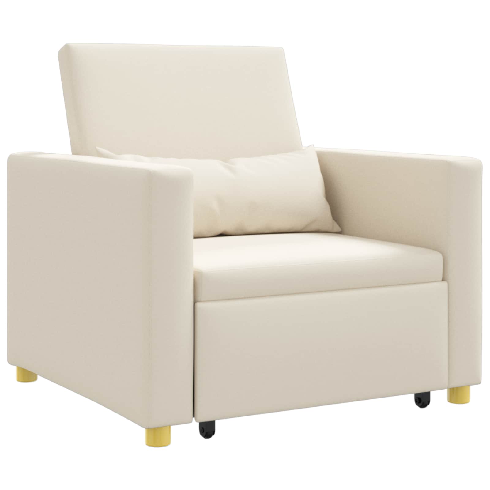 Canapé-lit escamotable simple Blanc crème 90 x 165 x 87 cm - XIOS