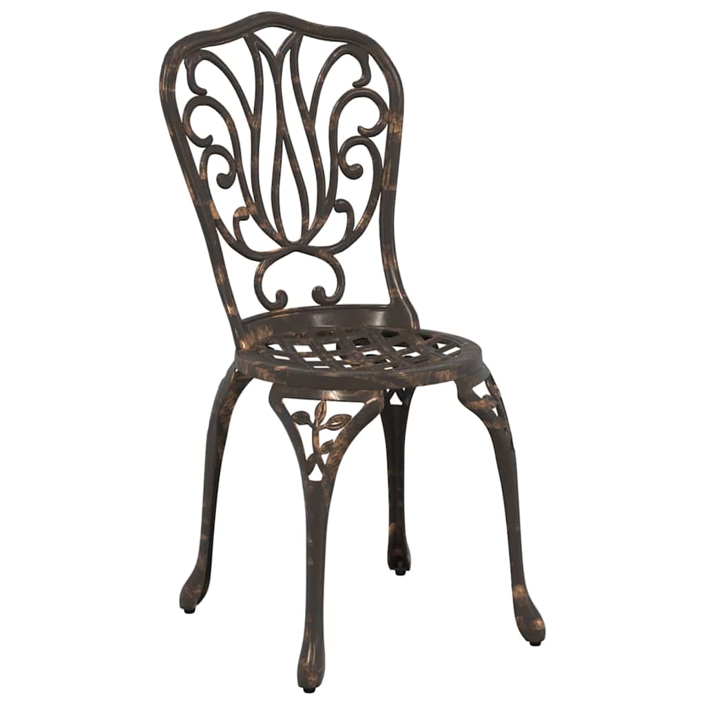 Ensemble bistro de jardin 3 pcs Bronze Aluminium - XIOS