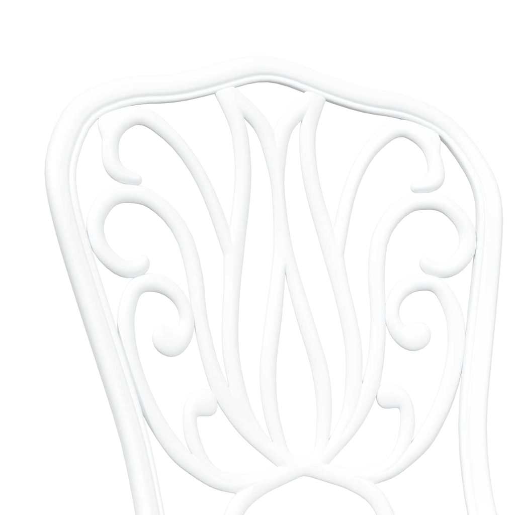 Ensemble bistro de jardin 3 pcs Blanc Aluminium - XIOS
