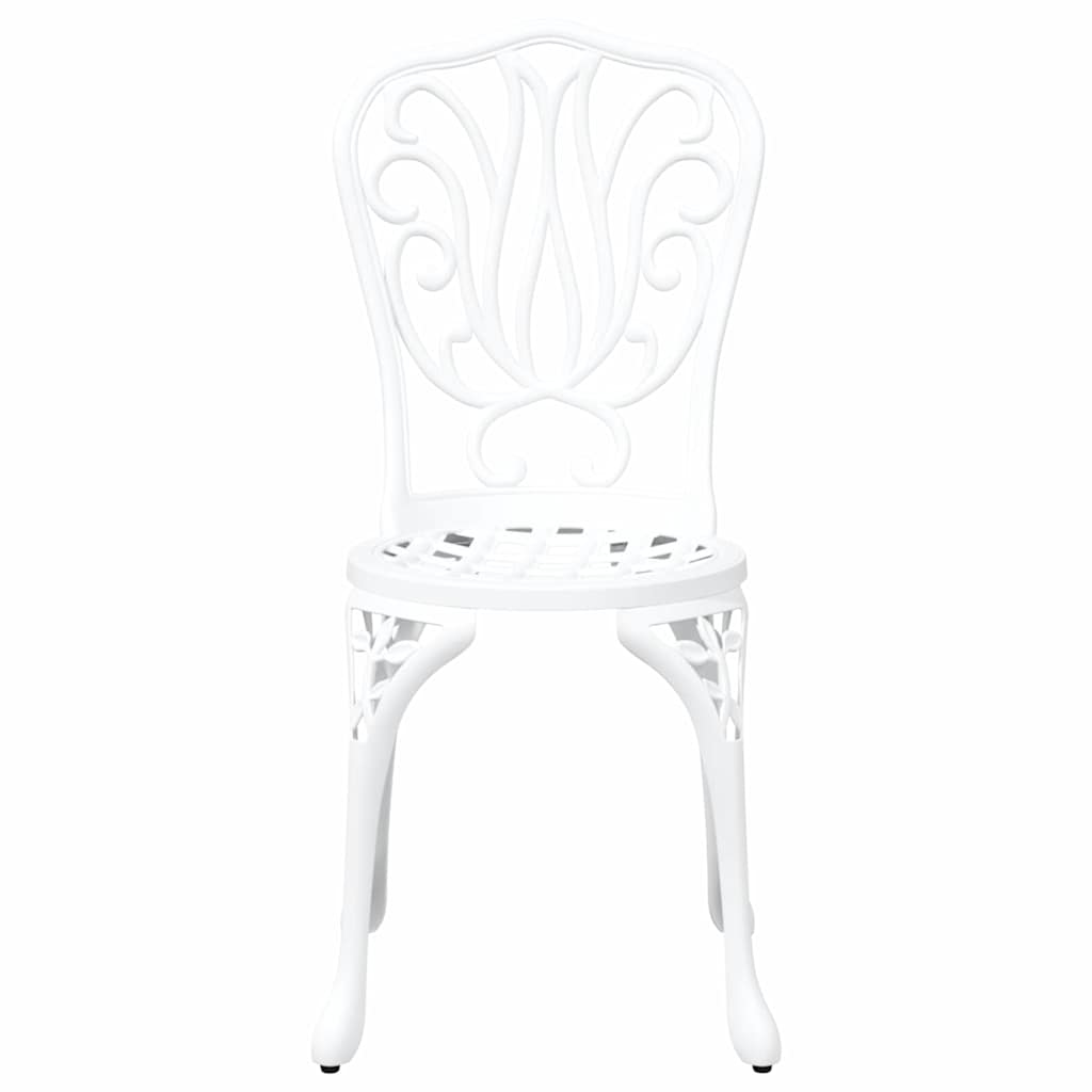 Ensemble bistro de jardin 3 pcs Blanc Aluminium - XIOS