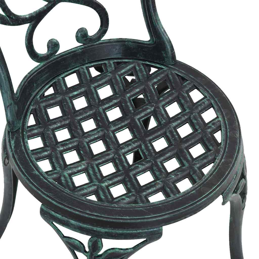 Ensemble bistro de jardin 3 pcs Vert Aluminium - XIOS