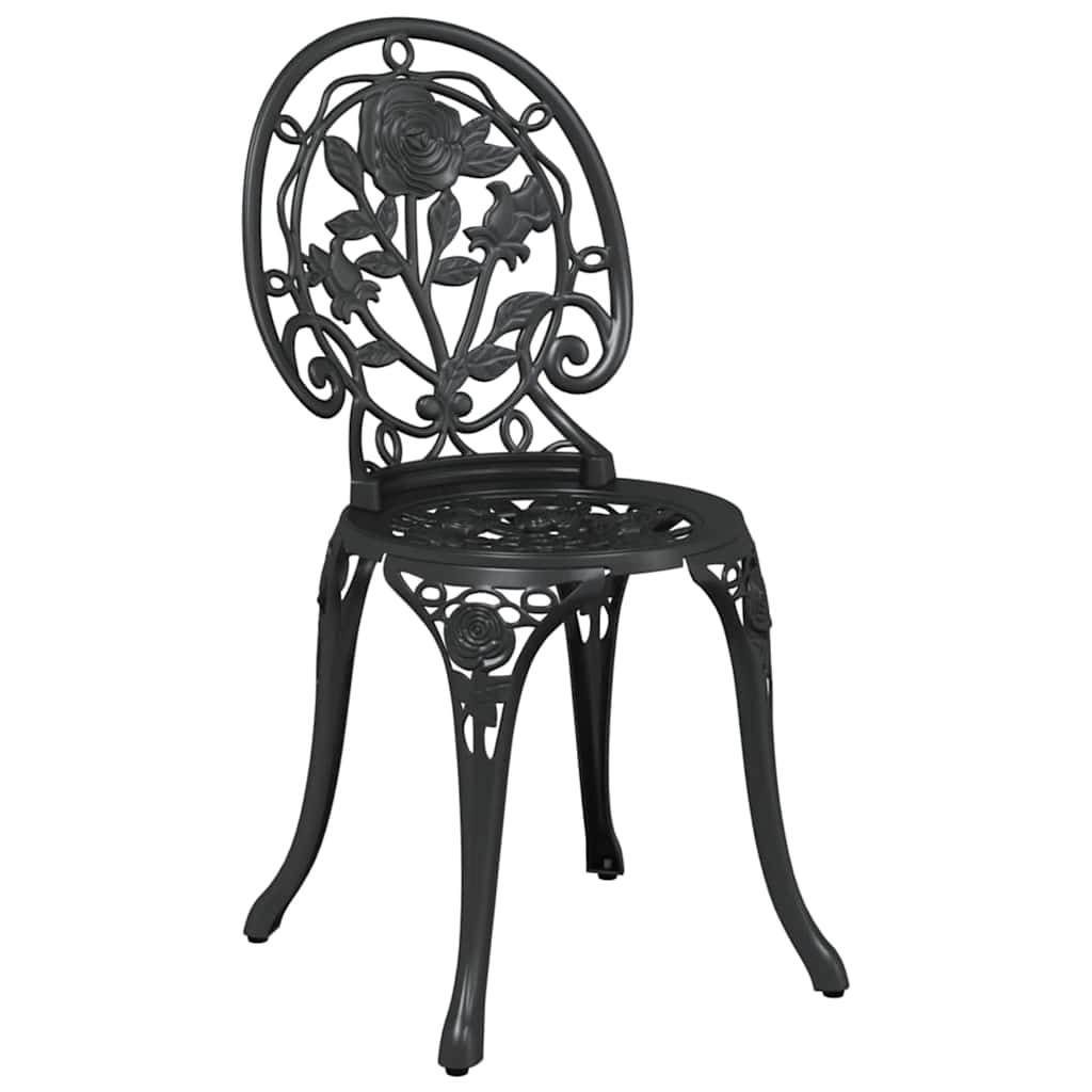 Ensemble bistro de jardin 3 pcs Noir Aluminium - XIOS