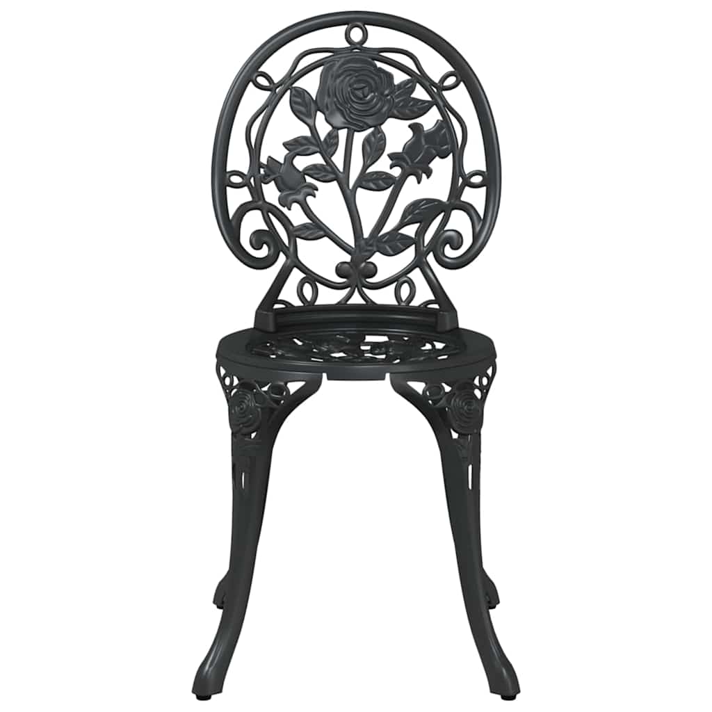 Ensemble bistro de jardin 3 pcs Noir Aluminium - XIOS