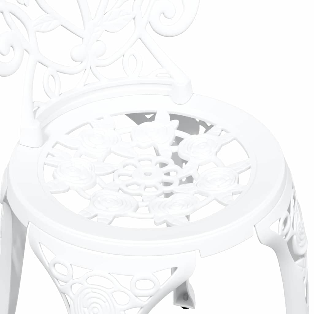 Ensemble bistro de jardin 3 pcs Blanc Aluminium - XIOS