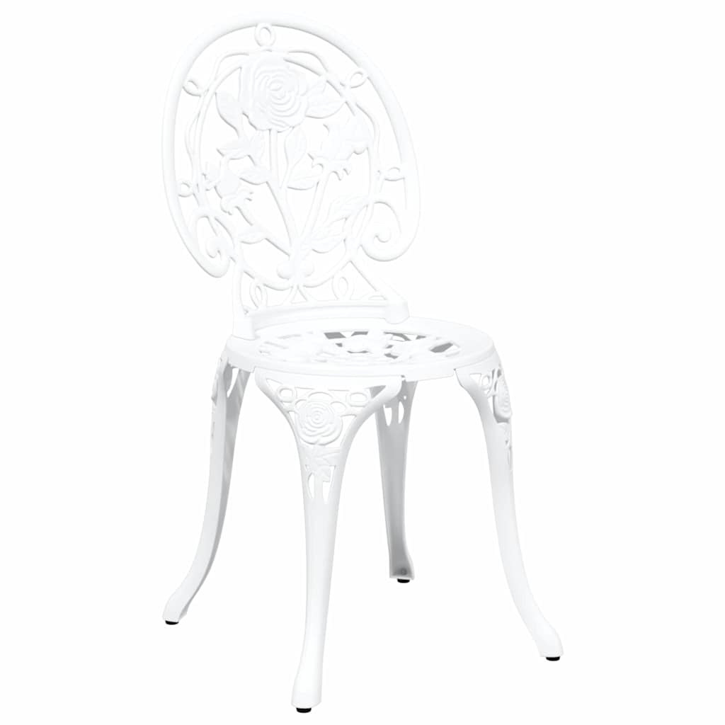 Ensemble bistro de jardin 3 pcs Blanc Aluminium - XIOS