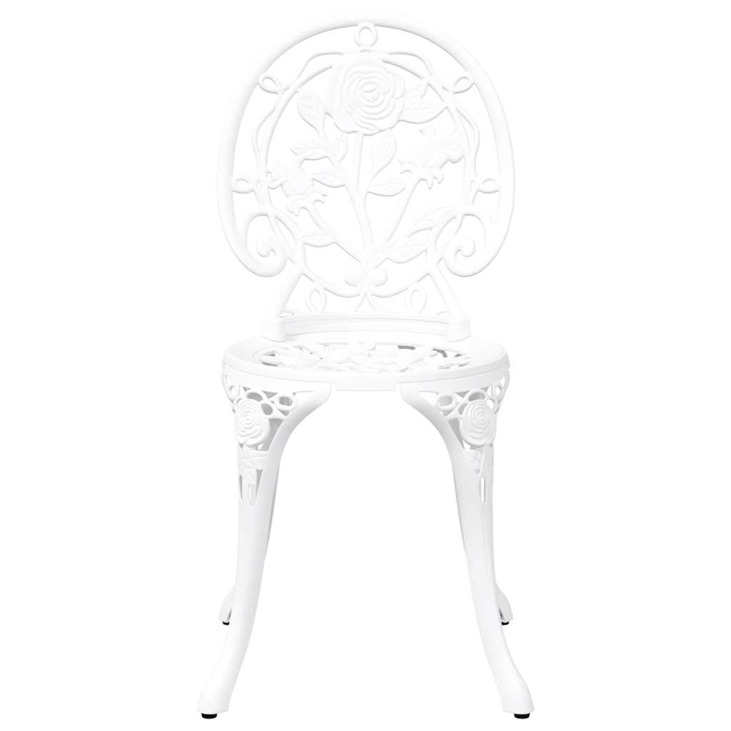 Ensemble bistro de jardin 3 pcs Blanc Aluminium - XIOS