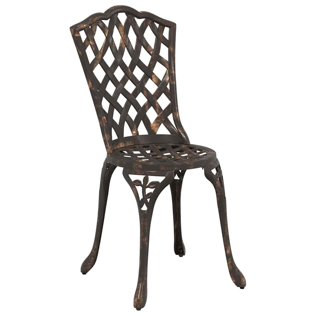Ensemble bistro de jardin 3 pcs Bronze Aluminium - XIOS