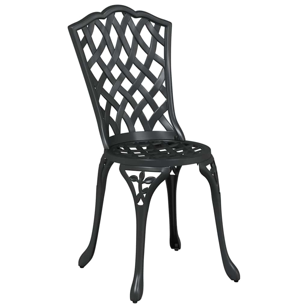 Ensemble bistro de jardin 3 pcs Noir Aluminium - XIOS