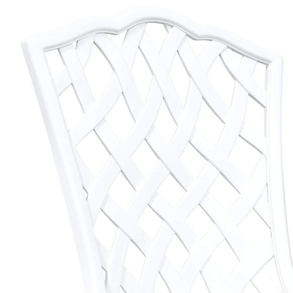 Ensemble bistro de jardin 3 pcs Blanc Aluminium - XIOS