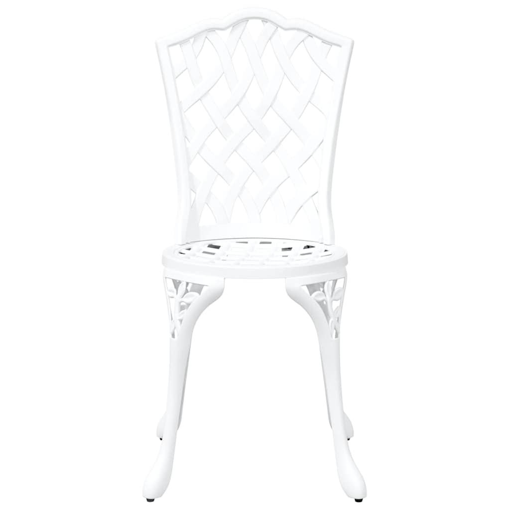 Ensemble bistro de jardin 3 pcs Blanc Aluminium - XIOS