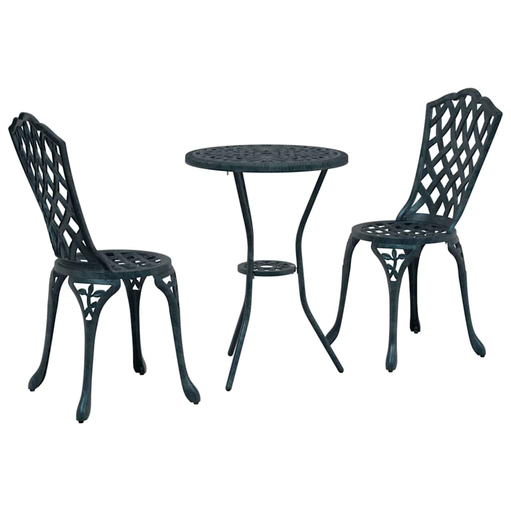 Ensemble bistro de jardin 3 pcs Vert Aluminium - XIOS