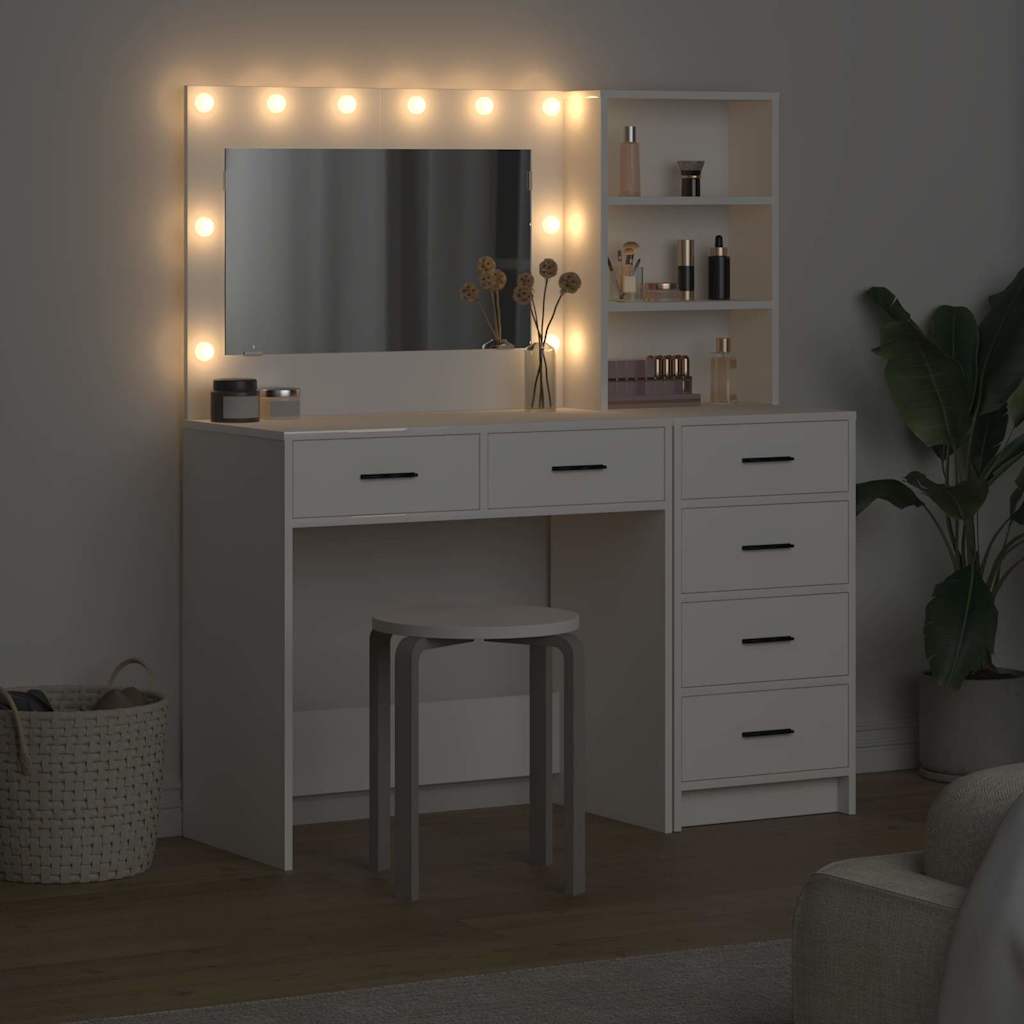 Table de Toilette Blanc 78.5 x 41 x 135 cm Bois d'ingénierie - XIOS