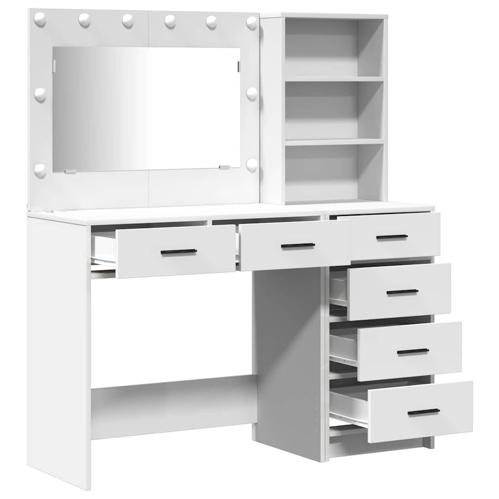 Table de Toilette 2 pc Blanc 78.5 x 41 x 135 cm