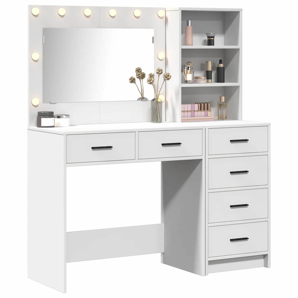 Table de Toilette 2 pc Blanc 78.5 x 41 x 135 cm
