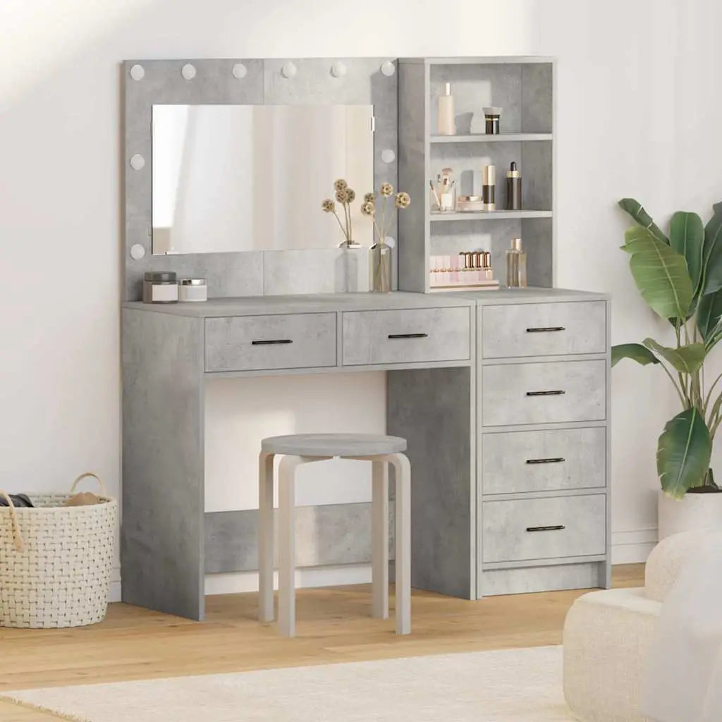Table de Toilette 2 pc Gris 78.5 x 41 x 135 cm - XIOS