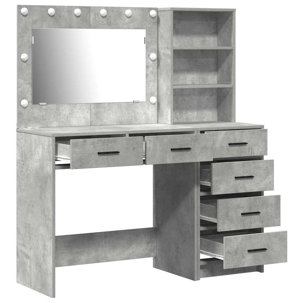 Table de Toilette 2 pc Gris 78.5 x 41 x 135 cm
