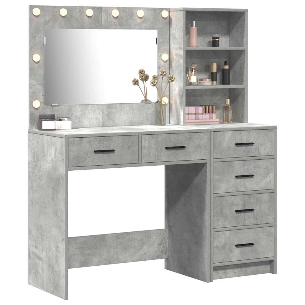 Table de Toilette 2 pc Gris 78.5 x 41 x 135 cm