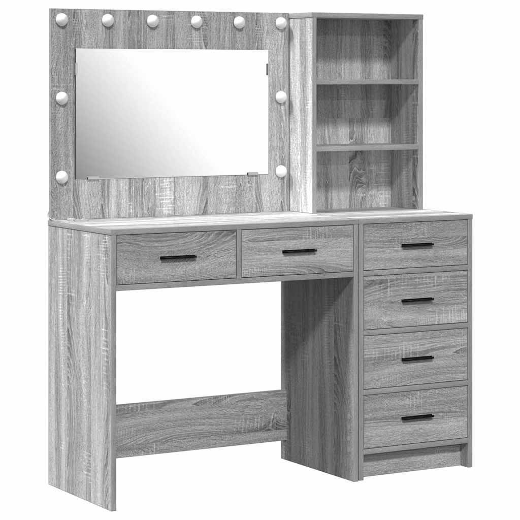 Table de Toilette avec tiroir Gris clair 78.5 x 41 x 135 cm - XIOS