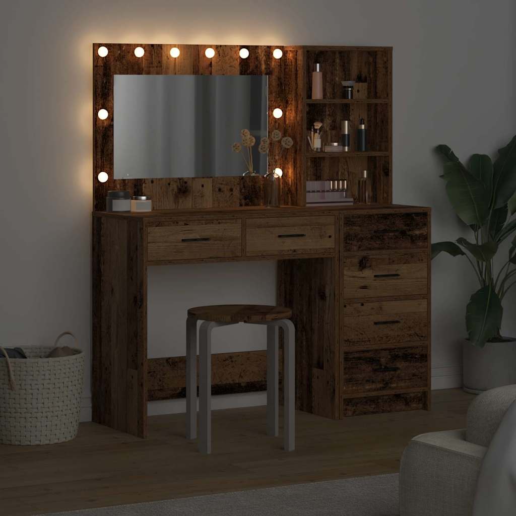 Table de Toilette 2 pc Marron 78.5 x 41 x 135 cm