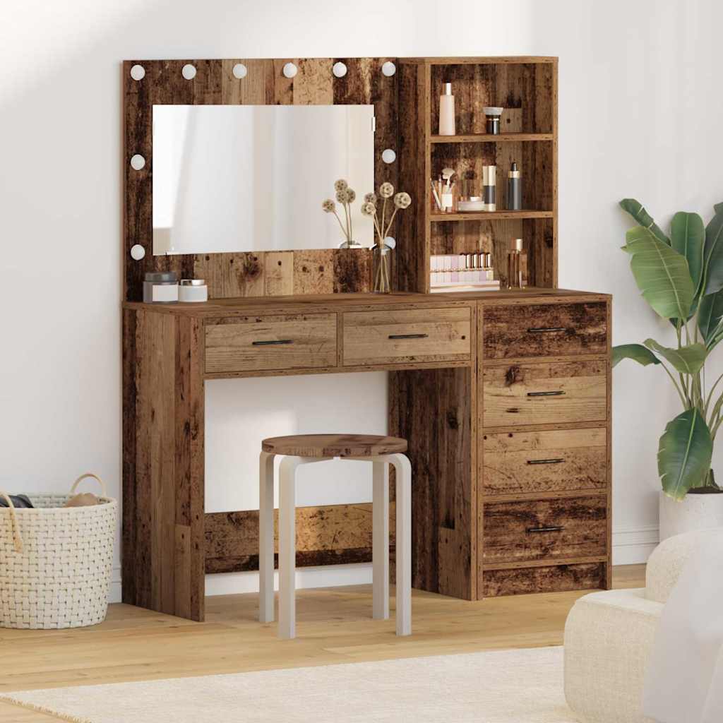 Table de Toilette 2 pc Marron 78.5 x 41 x 135 cm