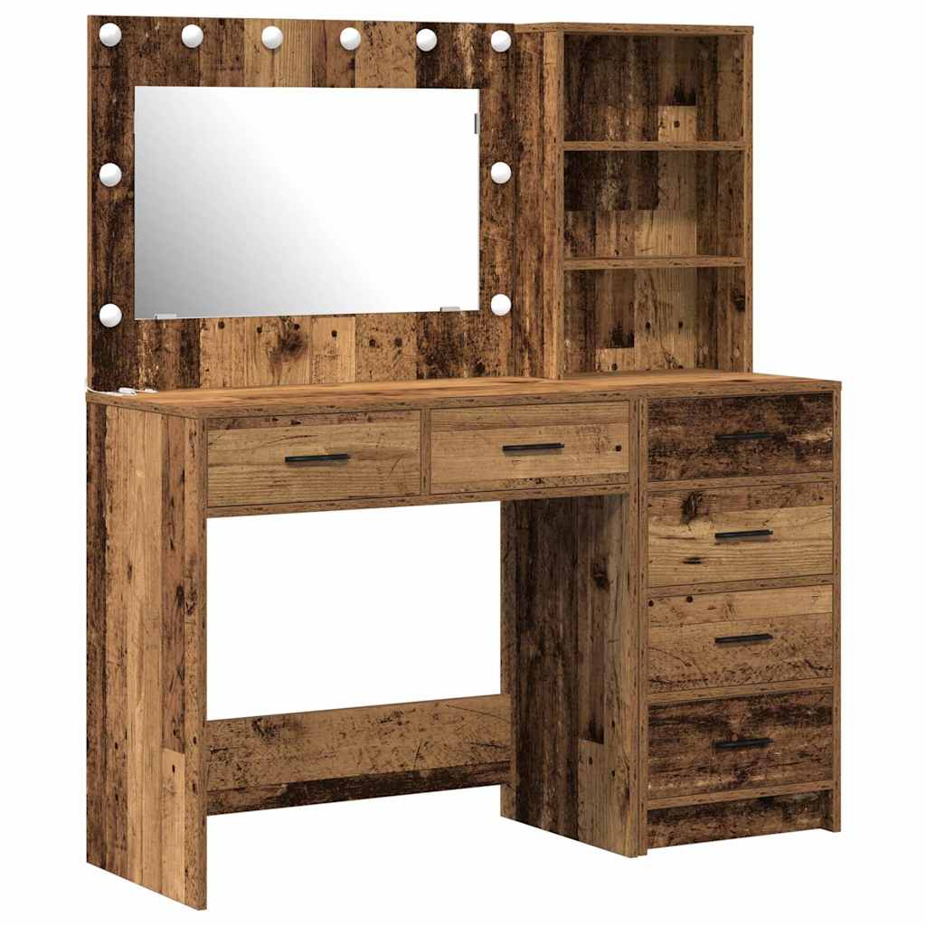 Table de Toilette 2 pc Marron 78.5 x 41 x 135 cm