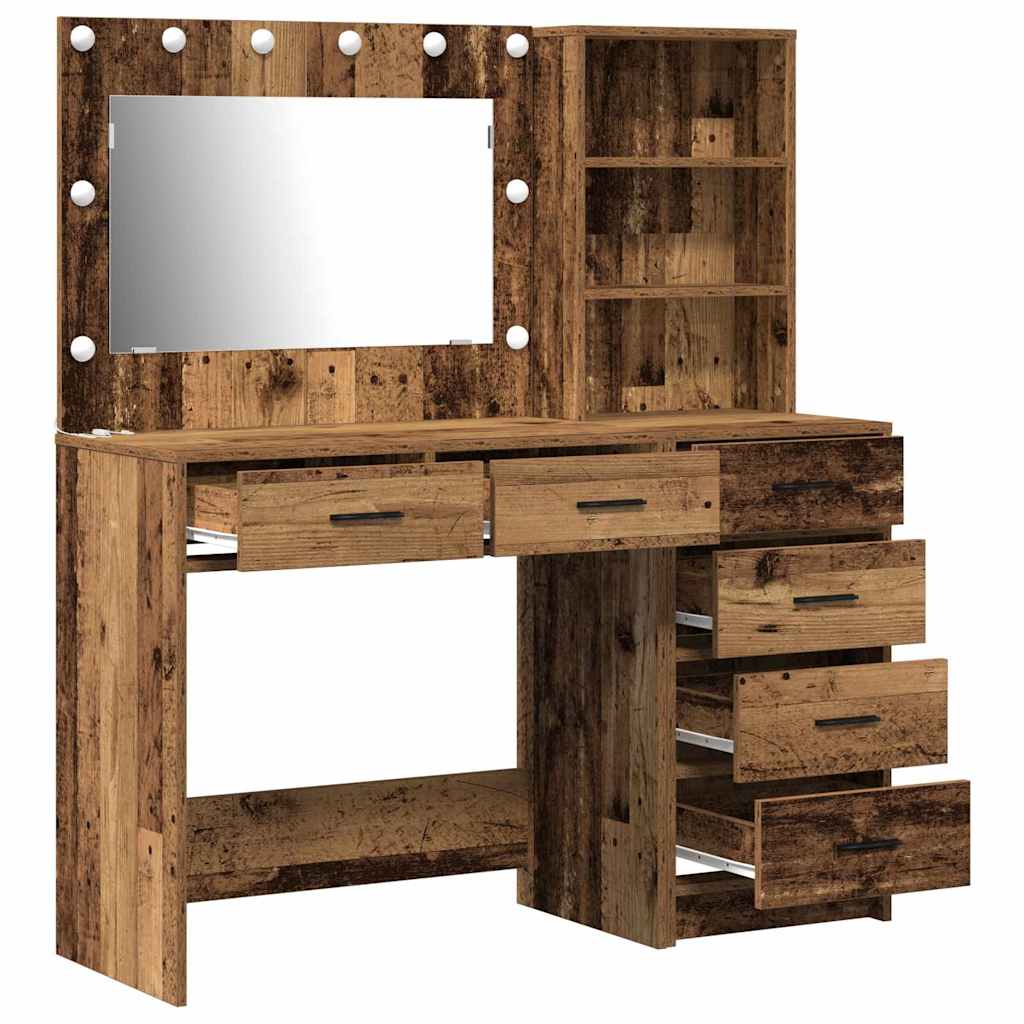 Table de Toilette 2 pc Marron 78.5 x 41 x 135 cm