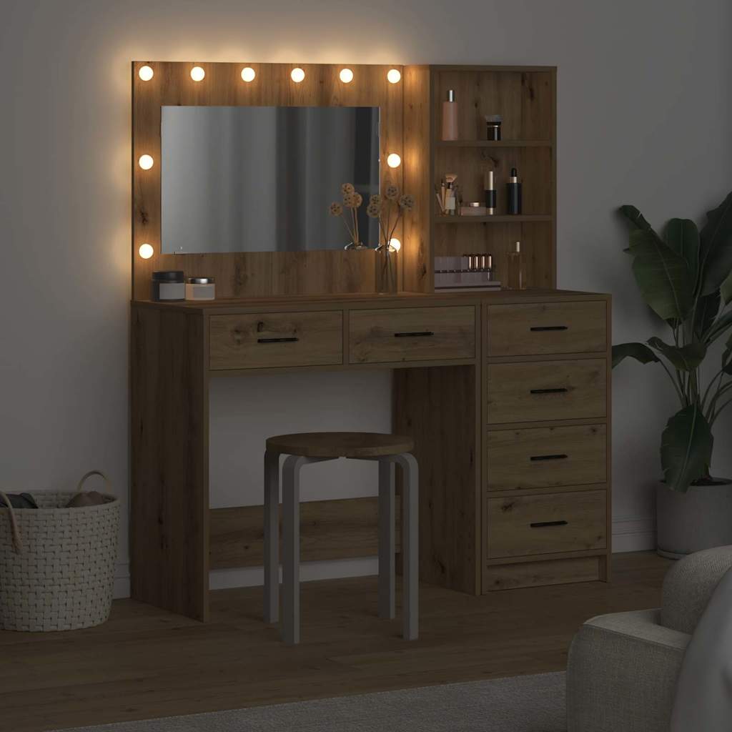 Table de Toilette 2 pc Marron 78.5 x 41 x 135 cm