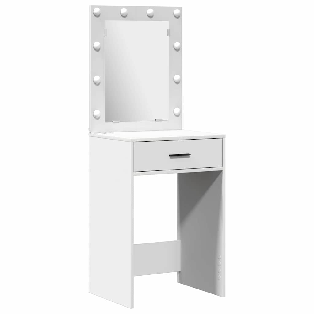 Table de Toilette avec tiroir 2 pcs Blanc 50 x 41 x 135 cm - XIOS