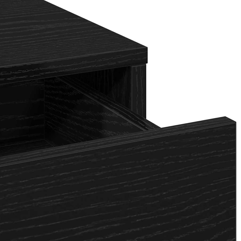 Table de Toilette 2 pcs Noir 50 x 41 x 135 cm Bois d'ingénierie - XIOS