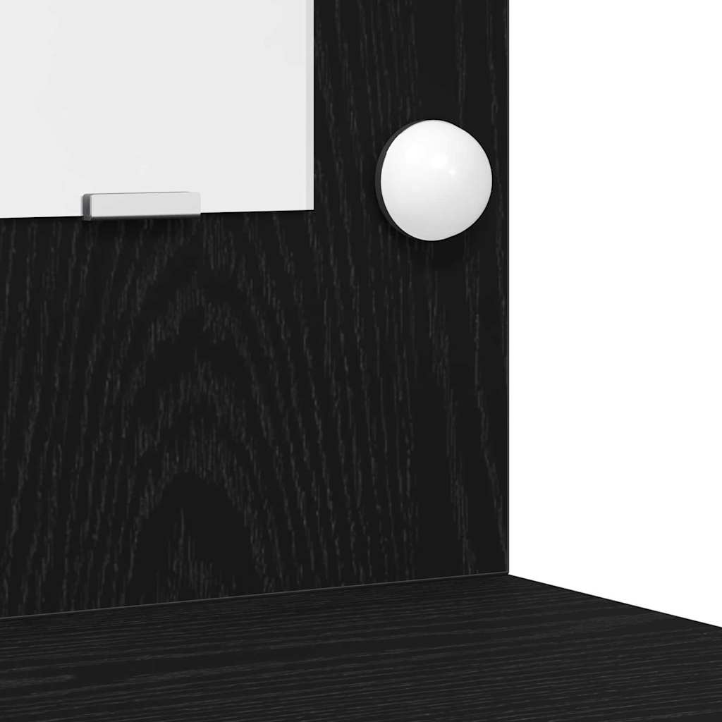 Table de Toilette 2 pcs Noir 50 x 41 x 135 cm Bois d'ingénierie - XIOS